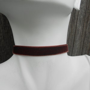 Choose Burgundy, Raspberry Mauve or Purple - Reversible Velvet / Satin Choker Necklaces -  Boho, Wedding, Bridal, Bridesmaid, Prom