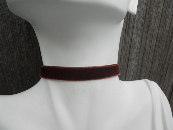 Choose Burgundy, Raspberry Mauve or Purple - Reversible Velvet / Satin Choker Necklaces -  Boho, Wedding, Bridal, Bridesmaid, Prom