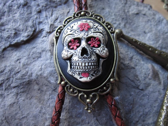 Bronze, Black or Silver - Unisex Bolo - Bola Tie - Mexican Sugar