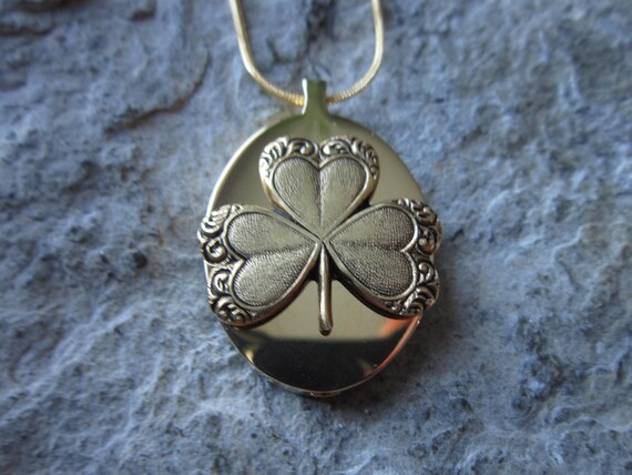 Choose Gold or Bronze - Irish Shamrock, Clover Gold Plated Stainless Steel Urn - Ashes - Lock of Hair  - Memorial - Urn - Ireland - Celtic