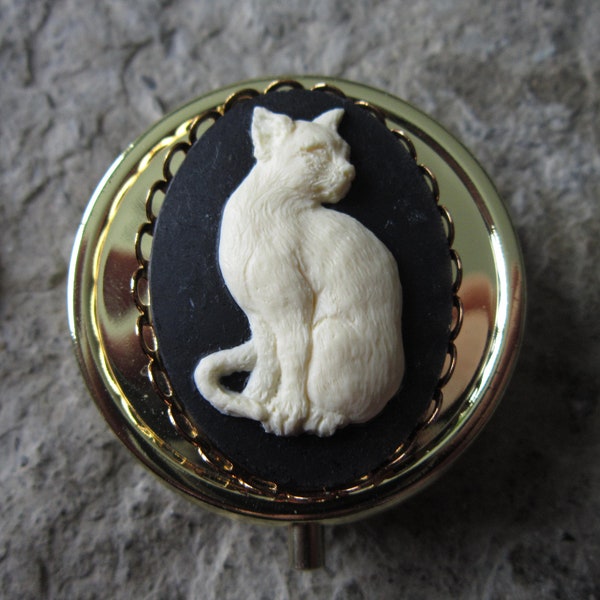 Cat Pill Box Etsy