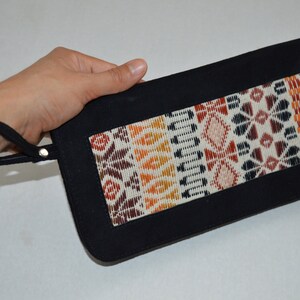 Porte-monnaie bohème en similicuir, pochette pour femme, étui portefeuille pour iPhone 6, étui portefeuille pour téléphone, pochette de soirée brodée bohème, Ikala
