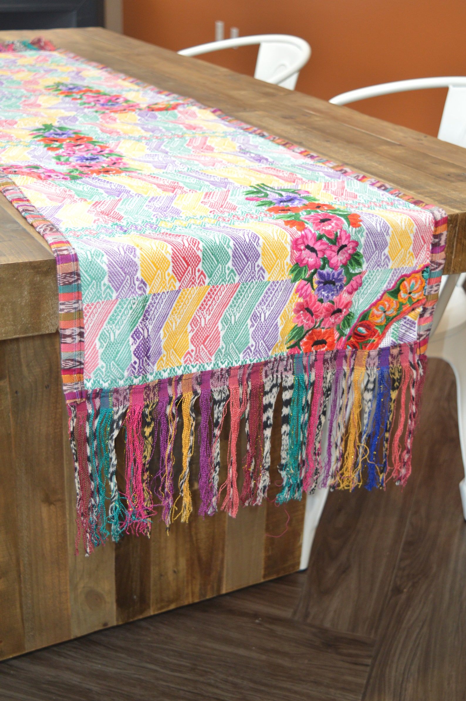 Embroidered Table Runner Huipil Table Runner Guatemalan Etsy