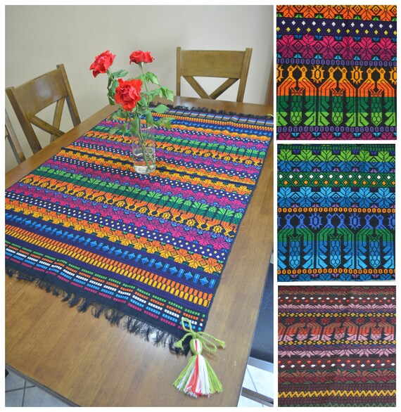 El Quetzal Table Runner Guatemalan Table Runner Birds Table Etsy