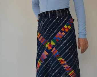 〈Ameri VINTAGE〉WRAPPING CODE SKIRT Vintage Wrap Around Skirt Maxi Wrap Skirt One Size Best Fit