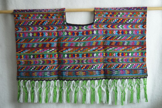 Vintage huipil Chevron huipil Guatemalan huipil E… - image 7