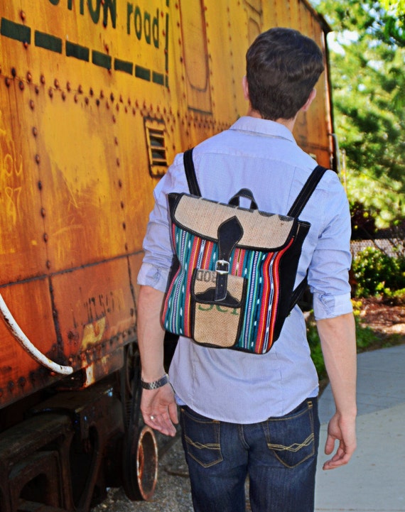 faux leather backpack mens