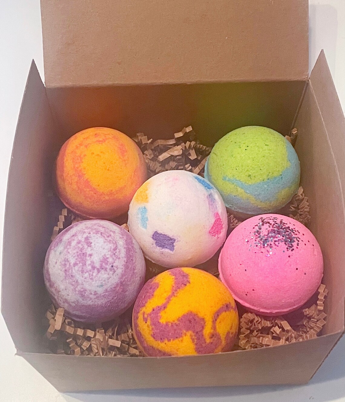 Bath Bomb Gift Set Six Handmade Colour Bath Bomb Gift for Her Etsy