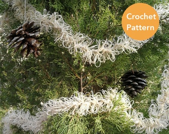 Garland Crochet Pattern, Christmas Decoration Crochet Pattern Lace, Crochet Thread Patterns, Crochet Patterns Home Decor