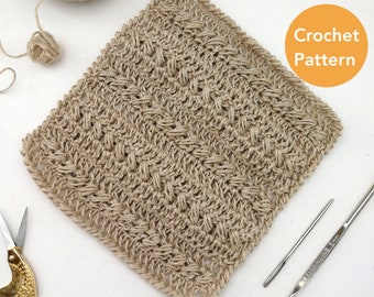 Dishcloth Crochet Pattern, Washcloth Pattern, Kitchen Crochet Patterns, Sport Weight Yarn Pattern, Intermediate Crochet Patterns