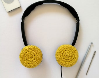 Headphone Cover Crochet Pattern, Headset Ear Pad Cover, Worsted Weight Yarn Crochet Pattern, Easy Accessories Cotton Yarn Crochet Pattern