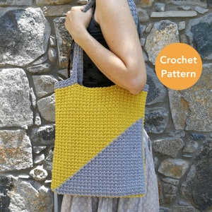 Crochet Tote Bag Pattern, Crochet Shoulder Bag Pattern, Modern Bag Crochet Pattern Handbag, Cotton Crochet Bag Pattern, Easy