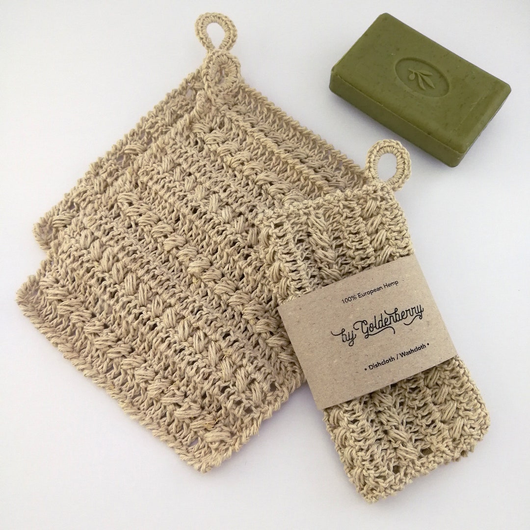 Organic Dishcloth Hemp Washcloth Eco Friendly Kitchen Cloth Etsy