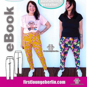 LEA Damen Hose Lieblingshose Jogger für Sommer Winter eBook Schnittmuster einfach Nähen viele Varianten möglich von firstloungeberlin Bild 1