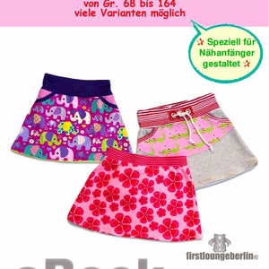 Kinder.ROCK sweat skirt summer skirt with kangaroo pocket size 68 to 164 sewing instructions with pattern design by firstloungeberlin image 5