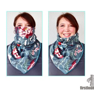 Button scarf 2.0 face scarf universal scarf reversible scarf winter scarf mouth scarf mouth nose mask mouth scarf pattern ebook pdf cloth image 7