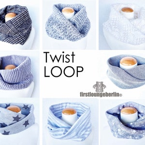 Twist LOOP Turboloop ツイスト スカーフ 縫製 8 サイズあり、家族全員で着用可能 縫製パターンと縫製手順 - Firstloungeberlin による DIY デザイン