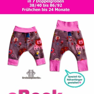 Grow-along baby pants PDF 7 sizes sewing pattern & instructions from firstloungeberlin image 2