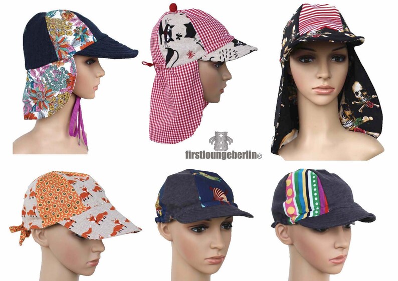 Peaked Cap With Neck Protection *** Summer Hat Sun Hat for the FAMILY ...