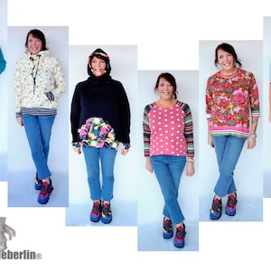 Mullet Sweater & Hoodie Top 12 Sizes Gr. 34-56 for summer winter women&#39;s sewing pattern women&#39;s women&#39;s sweater hoody firstloungeberlin