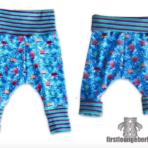 Grow-along baby pants PDF 7 sizes sewing pattern & instructions from firstloungeberlin image 4