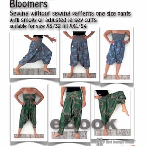 Us-yasmin Ebook Bloomers Sewing Without Sewing Patterns One Size Pants ...