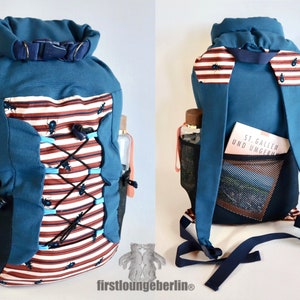 Mex Rucksack Seesack Outdoor Camping Wanderrucksack für die Familie XS-XXL E-Book Schnittmuster Nähanleitung DIY Design firstloungeberlin Bild 4