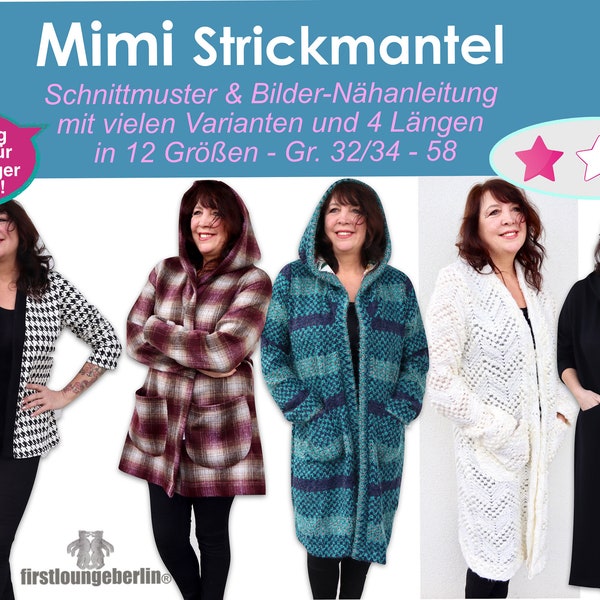 Mimi Strickmantel Wollmantel Lieblingsmantel Wohlfühlmantel Kuscheljacke Kuschelmantel - einfach nähen Schnittmuster firstloungeberlin -DIY