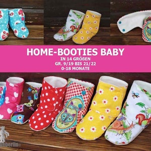 Home-Booties BABY *** slippers in 14 sizes E-book sewing instructions 0 to 18 months sewing instructions & patterns from firstloungeberlin