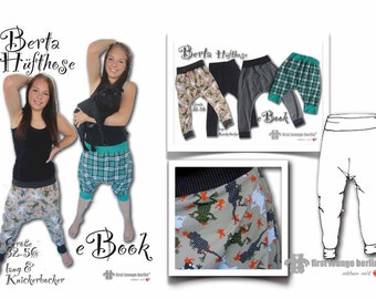 Berta *** ebook pattern hip pants in 13 sizes 32-56, XS-XXL sewing instructions & pattern for sewing beginners - firstloungeberlin women women teens