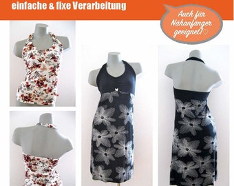 Amy Neckholder Shirt und Kleid E-BOOK in 10 Größen von 32 bis 50 Nähanleitung mit Schnittmuster with Love von firstloungeberlin.com