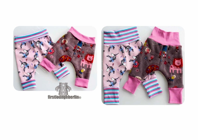 Grow-along baby pants PDF 7 sizes sewing pattern & instructions from firstloungeberlin image 3