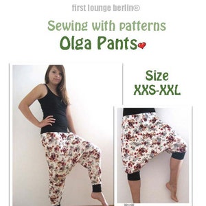 US-Olga *** ebook bloomers pants patterns size xxs-xxl sewing instructions "quick & easy"  firstloungeberlin Mrs. Ladies Girls Woman