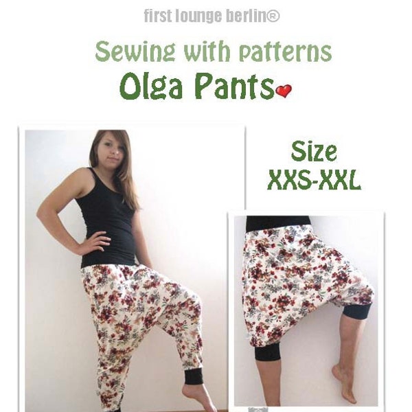 US-Olga *** ebook bloomers pantalons patrons taille xxs-xxl instructions de couture "quick & easy" by firstloungeberlin Dames Femmes Filles