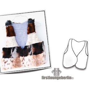 Ulla reversible vest fur vest women&#39;s vest jacket reversible vest sewing instructions sewing pattern from firstloungeberlin