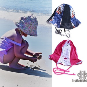 TULIP HAT summer hat beach hat hat sun hat summer sun hat PDF ebook sewing pattern for the whole family baby hat jersey hat jersey hat image 1