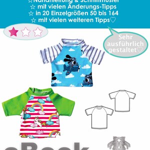 JO Kids Kinder T-Shirt mit Raglanärmel Unisex Sommer Oberteil Kindershirt Schnittmuster nähen PDf eBook firstloungeberlin Jungs Mädchen Top Bild 6