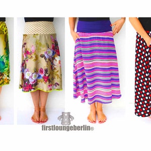 Ladies skirt skirt in 5 lengths PDF pattern eBook image 4