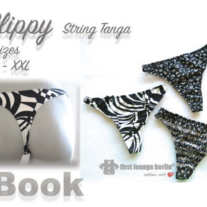 Us-Slippy String Tanga PDF ebook picture sewing instruction with patterns in 6 sizes xs-xxl handmade with LOVE by firstloungeberlin.com