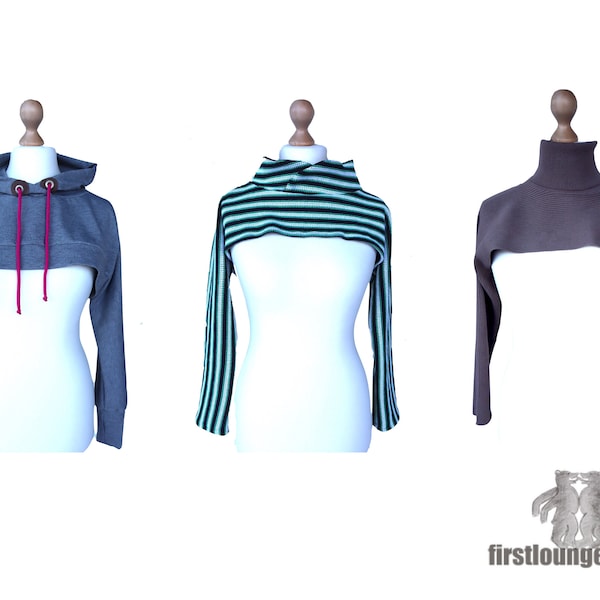 Cropped Sweater & Hoodie cooles Shirt Zwiebelschicht für Sommer Winter Pulli Pullover PDF eBook DIY nähen Schnittmuster firstloungeberlin