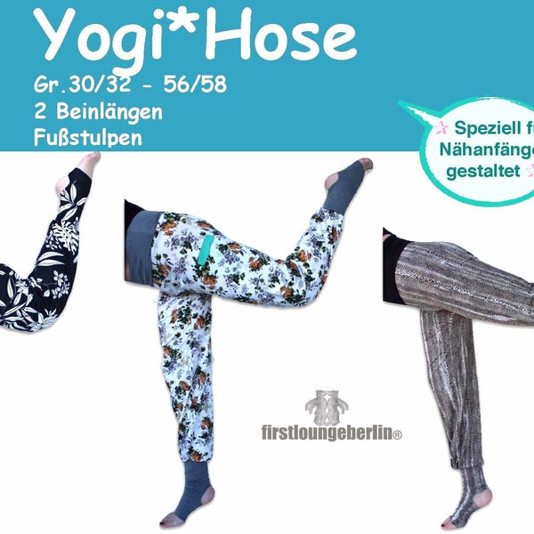 Yogi * HOSE Damen Fitnesshose Sporthose Yogahose PDF Schnittmuster eBook Nähanleitung