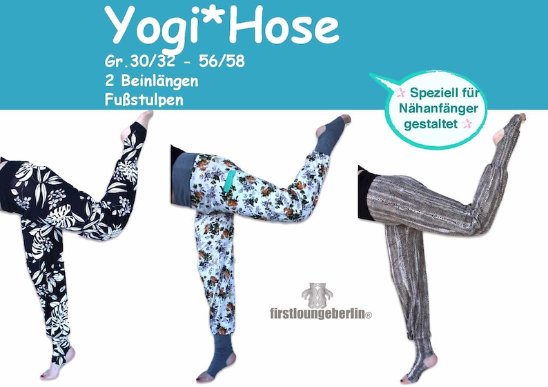 Yogi PANTS women's fitness pants sports pants yoga pants PDF sewing pattern eBook sewing instructions image 1