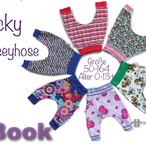 Wicky *** ebook jersey trousers children's trousers bloomers size 50-164 sewing instructions with pattern from firstloungeberlin.com