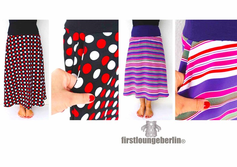 Ladies skirt skirt in 5 lengths PDF pattern eBook image 2