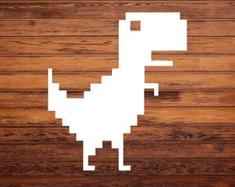 Rawr! Pixel T-Rex Dinosaur Vinyl Decal Sticker for Vehicle - Laptop - Phone Case - Tumbler - Computer