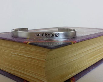Soulbound - Hand Stamped Aluminum Bracelet Cuff