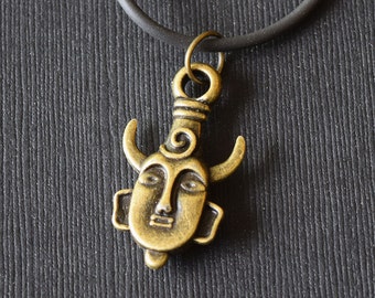 Samulet Pendant Necklace - Bronze-Tone - Occult - Protection - Pagan - Wiccan - Cosplay