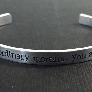 In a world of ordinary mortals, you are a Wonder Woman Hand Stamped Aluminum Bracelet Cuff image 2