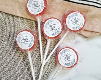 Personalised Watercolour Green Leaves Wedding Favour Lollipops - Wedding Favours - Wedding - Sweet Favours - Party Favour - Sweet Cart