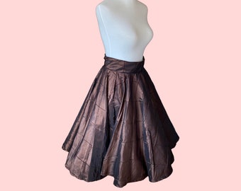 1950s Style Handmade Taffeta Circle Skirt